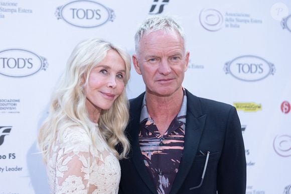 Sting et Trudie Styler - Les célébrités assistent à la cérémonie des Globo Awards à Rome, le 3 juillet 2024. © Matteo Nardone / PacificPressAgency / Bestimage