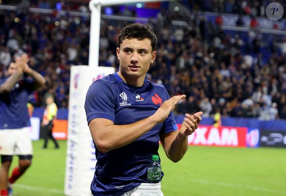 Louis Bielle-Biarrey - Match de Coupe du monde de rugby entre la France et l'Italie (60-7) à Lyon le 6 octobre 2023. © Cyril Moreau-Dominique Jacovides/Bestimage