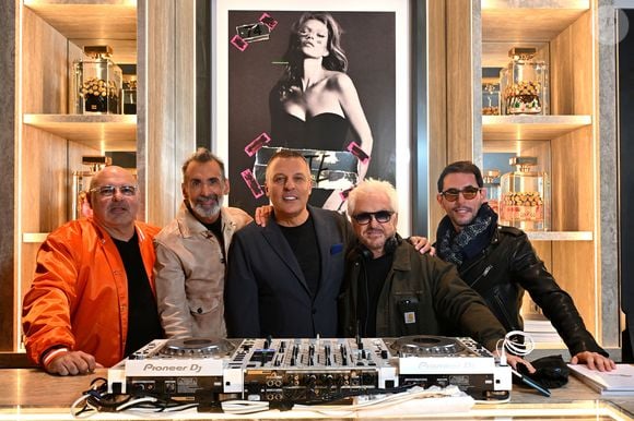 Jean Simon, Mozart, le Dj et créateur du Bal des Fous à Cannes, Jean Roch, Cerrone et The Avener - Fred Allard et Jean-Roch, la star des nuits parisiennes et tropéziennes, ont rendu hommage à Karl Lagerfeld en présentant à Nice, le 14 novembre 2024. © Bruno Bebert / Bestimage