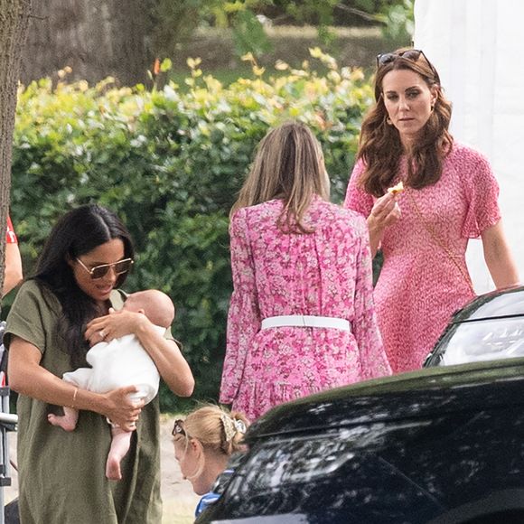 Meghan, la duchesse de Sussex, Archie et Catherine, la duchesse de Cambridge lors du King Power Royal Charity Polo Day au Billingbear Polo Club à Wokingham, au Royaume-Uni, le 10 juillet 2019. Photo par Splash News/ABACAPRESS.COM