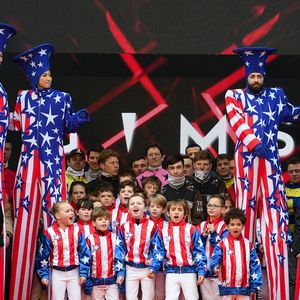 Show de de Gims lors du 105ème Prix d'Amérique à l'Hippodrome de Vincennes le 25 janvier 2026. © Lionel Urman/Bestimage