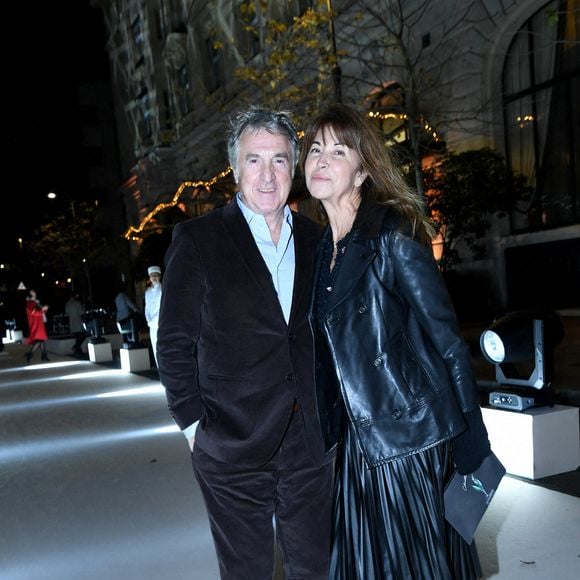 François Cluzet et sa femme Narjiss Slaoui-Falcoz - Soirée du 10ème anniversaire de l'hôtel Peninsula à Paris le 28 novembre 2024. © Rachid Bellak/Bestimage