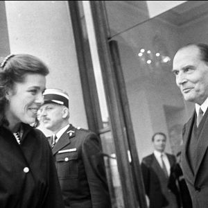 La princesse Caroline de Monaco et François Mitterrand. 
© ASLAN-RINDOFF / BESTIMAGE