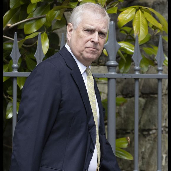 Le prince Andrew quitte l'office religieux du dimanche de Pâques au château de Windsor, au Royaume-Uni. 20 avril 2025. Photo by Stephen Lock / i-Images/ABACAPRESS.COM
