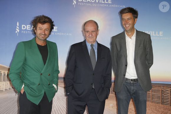 Philippe Lezin, Pierre Lescure ,Maxime Switek Photocall du film Pierre et Lescure lors du 46ème Festival du Cinéma Américain de Deauville, le 5 septembre 2020
Photocall au Centre International de Deauville , le CID

Christophe Aubert via Bestimage