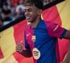 "Le nanisme, c'est une condition et il en résulte effectivement un certain nombre de formes de maladies, elles sont reconnues administrativement comme étant des handicaps".
Lamine Yamal - Match de football Trophée Gamper : AS Monaco corrige le FC Barcelone 3 - 0 le 12 août 2024. © Felipe Mondino / Panoramic / Bestimage
