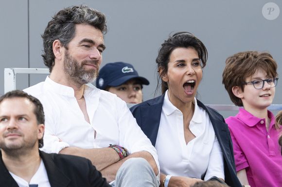 Reem Kherici et son ex compagnon Gilles Lemaire lors des Internationaux de France de Tennis de Roland Garros 2025, à Paris, France, le 6 juin 2025. 

© Jacovides-Moreau/Bestimage