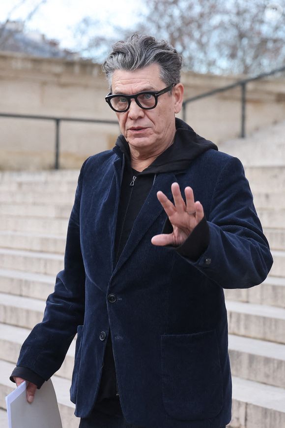Marc Lavoine - Sorties de la cérémonie religieuse en hommage à Rolland Courbis en l'église de la Madeleine à Paris, France, le 14 janvier 2026. © Jacovides-Moreau/Bestimage