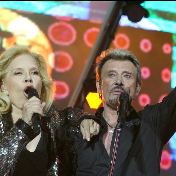 Exclusif - Sylvie Vartan et Johnny Hallyday au Stade de France.