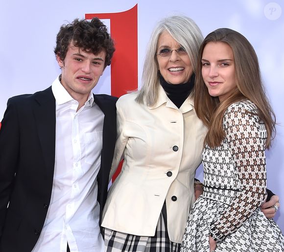 Diane Keaton avec son fils Duke Keaton et sa fille Dexter Keaton à la première de 'Book Club' au théâtre Regency Village à Westwood, le 6 mai 2018 © Chris Delmas/Bestimage