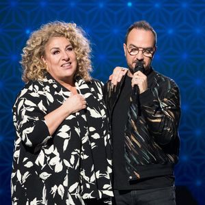 Marianne James et Jarry - Enregistrement de l'émission "La Boîte à Secrets", le 18 janvier 2021. © Tiziano Da Silva / Bestimage