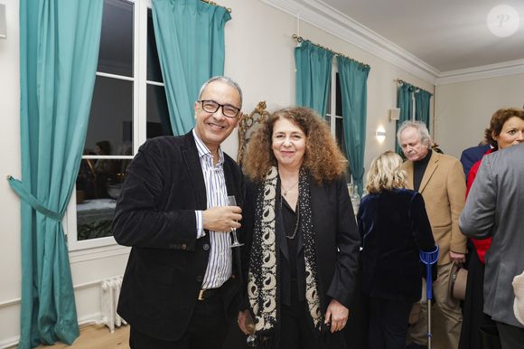Exclusif - Kamel Daoud, Valérie Toranian - Dîner de la Revue des Deux Mondes à Paris à la Maison de l'Amérique Latine à Paris le 18 décembre 2024. ! © Jack Tribeca / Bestimage