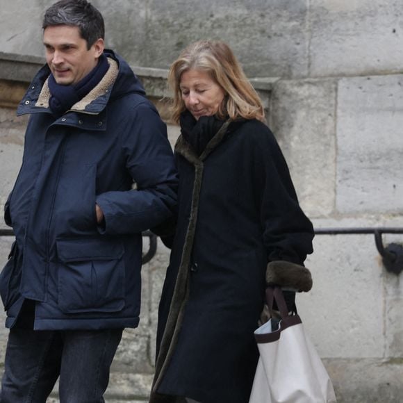 Claire Chazal lors de la cérémonie des obsèques de Catherine Laborde à l'église Saint-Roch à Paris, France, le 6 février 2025. Photo by Nasser Berzane/ABACAPRESS.COM