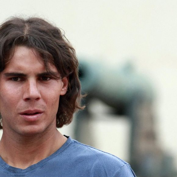 Rafael Nadal assiste à un match de tennis d'exhibition entre Rafael Nadal et Andy Murray avant l'ATP Masters Series à la Place du Palais à Monaco le 12 avril 2009. Photo Marco Piovanotto/ABACAPRESS.COM