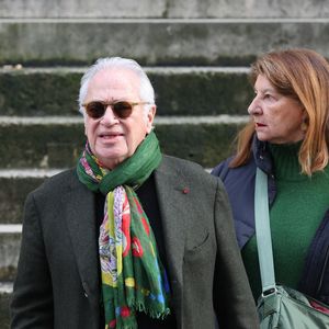 Bernard Murat et sa femme Andrée Zana Murat - Obsèques du réalisateur Bertrand Blier en l'église Saint-Roch à Paris le 29 janvier 2025. © Dominique Jacovides/Bestimage