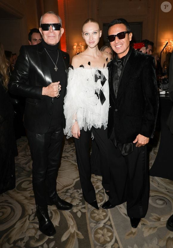 Jean-Claude Jitrois, Omar Harfouch et sa femme Yulia Lobova - 47ème édition du Gala "Best Awards" à l'hôtel Four Seasons Hôtel George V à Paris le 28 janvier 2025. © Coadic Guirec/Bestimage