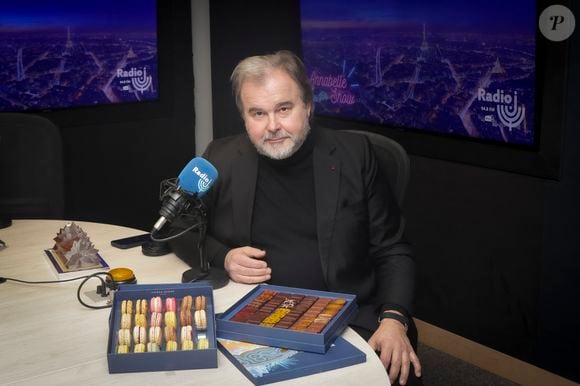 Exclusif - Pierre Hermé - Enregistrement de l'émission "15h-16h Annabelle Show" sur Radio J à Paris, présentée par A.Nakache et diffusée en direct le 9 décembre
© Jack Tribeca / Bestimage