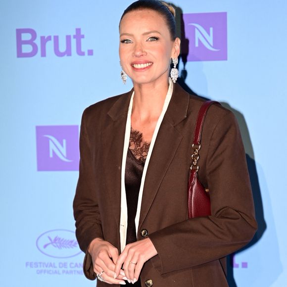 Amandine Petit (Miss France 2021) at the Nespresso x Brut party photocall on the Croisette on Thursday, May 14, 2026, during the 79th Cannes Film Festival. © Romain Doucelin / Bestimage