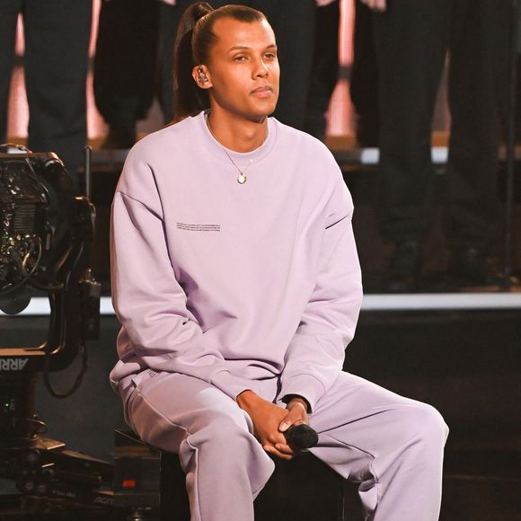 Le chanteur Stromae (Artiste masculin et Album "Multitude") lors de la 38ème cérémonie des Victoires de la musique à la Seine musicale de Boulogne-Billancourt, France, le 10 février 2023. © Coadic Guirec/Bestimage