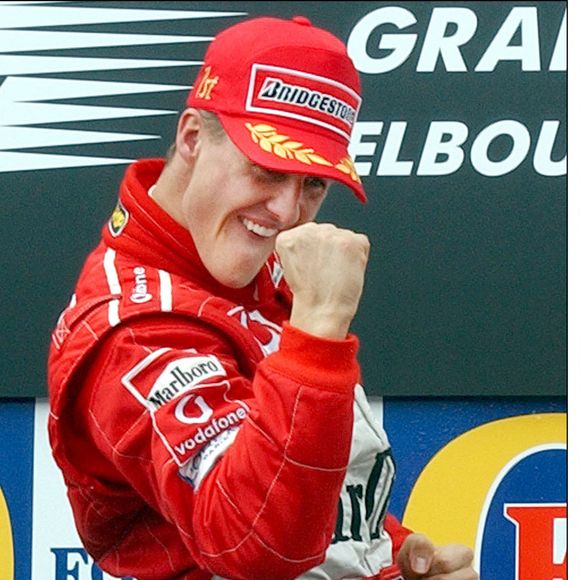 © Oliver Multhaup/DPA/ABACA. 32876-2. Melbourne-Australie, 02/03/02. Grand prix de formule 1 d'Australie remporté par Michael Schumacher.