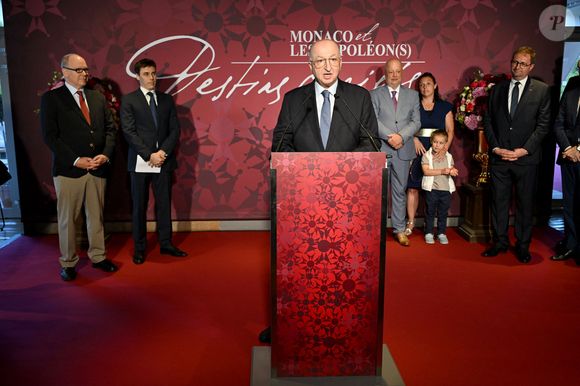 Le prince Albert II de Monaco et Louis Ducruet lors de l'inauguration de l'exposition "Monaco et les Napoléon(s) - Destins croisés", au Grimaldi Forum à Monaco, le 10 juillet 2025.

Photo : Bruno Bebert / Bestimage