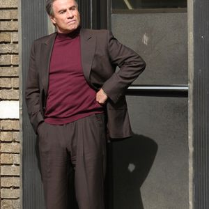John Travolta, les cheveux gris, sur le tournage du film 'The Life and Death of John Gotti' dans le quartier de Brooklyn à New York , le 21 février 2017
Crédit : FAMEFLYNET / BESTIMAGE