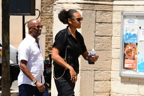 Wendie Renard aux arrivées des Obsèques de Bernard Lacombe en l'église Saint-Louis de Fontaines-sur-Saône près de Lyon, France, le 25 juin 2025. © Romain Doucelin/Bestimage