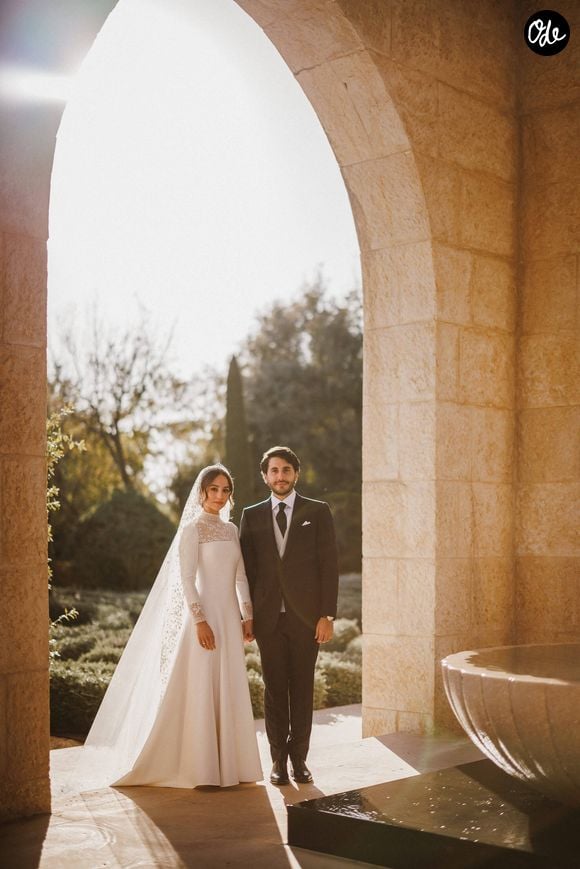 La princesse Iman de Jordanie, Jameel Alexander Thermiotis - Mariage de la princesse Iman de Jordanie avec Jameel Alexander Thermiotis au palais Beit al-Urdon à Amman en Jordanie le 12 mars 2023. Dana Press / Bestimage