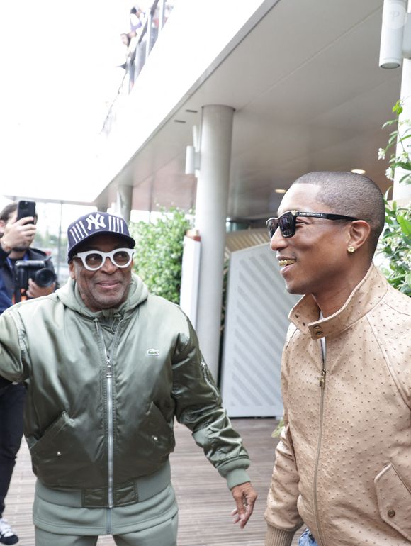 Pharrell Williams et Spike Lee à Roland Garros le 8 juin 2025 à Paris, France. ©Nasser Berzane/ABACAPRESS.COM