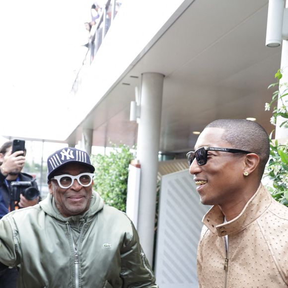 Pharrell Williams et Spike Lee à Roland Garros le 8 juin 2025 à Paris, France. ©Nasser Berzane/ABACAPRESS.COM