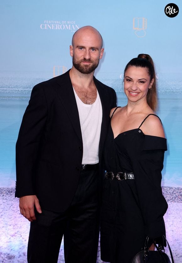 Denitsa Ikonomova et son compagnon François Alu - Tapis rouge lors de la 7ème édition du festival Cinéroman à Nice le 1er Octobre 2025. © Bebert-Jacovides/Bestimage