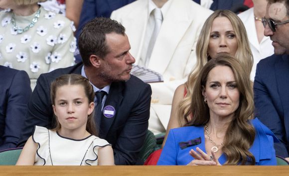 La princesse Catherine (Catherine "Kate" Middleton, princesse de Galles), la princesse Charlotte (la princesse Charlotte de Galles), finale masculine du tournoi de Wimbledon, 14e jour à Wimbledon, Grande-Bretagne, le 13 juillet 2025 (DANA-No : 02629435) – Dana Press / Bestimage.