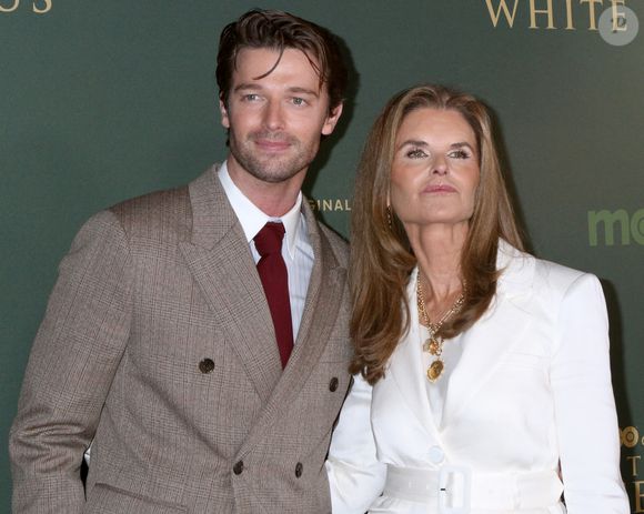 11 février 2025, Los Angeles -  Patrick Schwarzenegger, et sa mère Maria Shriver à la première de la saison 3 de White Lotus aux Paramount Studios le 10 février 2025 à Los Angeles, CA (Credit Image : © Kay Blake/ZUMA Press Wire)