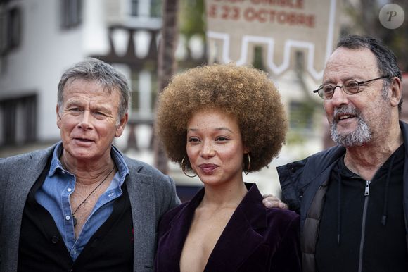 Lisa Do Couto Teixera, Jean Reno, Franck Debosc - Netflix a choisi la capitale alsacienne pour lancement du film ''Loups-garous'' à Strasbourg, France, le 19 octobre 2024.  Elyxandro Cegarra/Panoramic/Bestimage