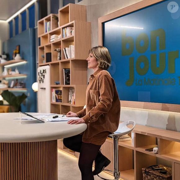 Garance Pardigon, sur le plateau de la matinale "Bonjour !", sur TF1. 

Photo : Instagram