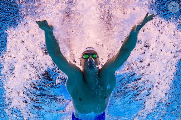 Leon Marchand de France participe à la demi-finale du 200 mètres quatre nages et bat le record du monde lors de la 20e journée des Championnats du monde de natation le 30 juillet 2025 à Singapour. Photo de Joel Marklund/Bildbyran/ABACAPRESS.COM