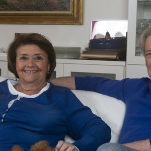 Herbert Leonard et sa femme Cléo chez eux à Barbizon le 2016/12/2016