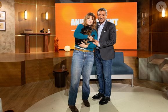 Gwendoline Hamon, Bernard Montiel sur plateau de l'émission "Animalement Vôtre" présentée par Bernard Montiel et diffusée le 15 février 2026 sur France 3, à Paris, France, le 13 janvier 2026. © Julien Sarkissian/Bestimage