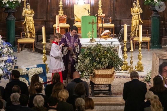 Exclusif - Obsèques de Patrice de Colmont, propriétaire du Club 55, en l'Eglise de Saint-Tropez, le 20 octobre 2025. 
© Florian Escoffier / Nice Matin / Bestimage