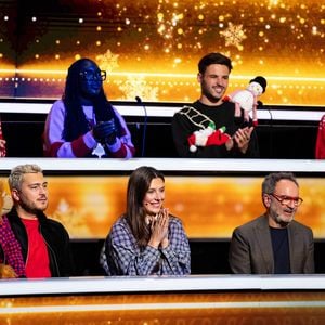 Tous vont tester leur logique !
Exclusif - Camille Cerf, Bruno Solo, Jeff Panacloc lors de l'enregistrement de l'émission "100% Logique", présentée par C.Féraud et diffusée le 20 décembre 2025 sur France 2, à Saint Denis, France, le 25 novembre 2025. © Jeremy Melloul/Bestimage