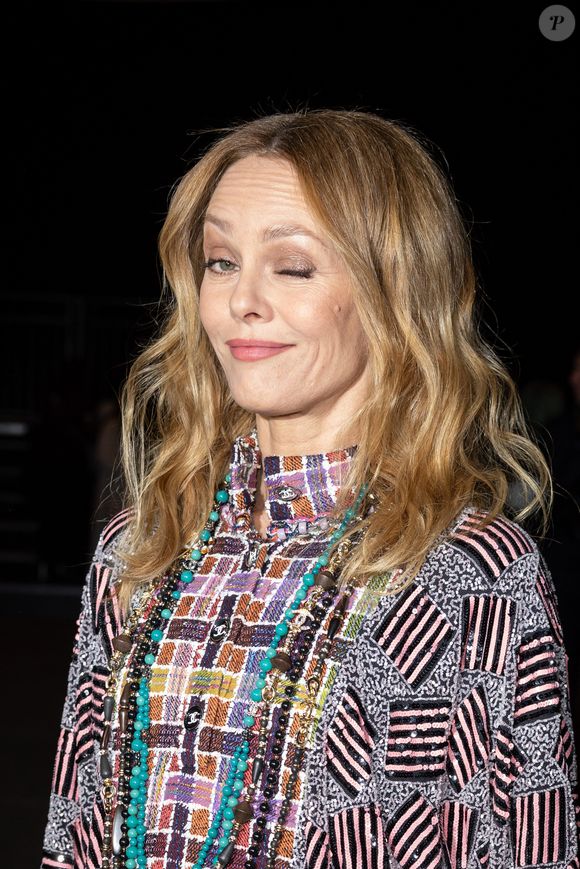 Vanessa Paradis - Front Row au deuxième défilé de mode Haute-Couture Chanel au Grand Palais Éphémère lors de la Fashion Week Printemps-été 2023 de Paris, France, le 24 janvier 2023. © Olivier Borde/Bestimage