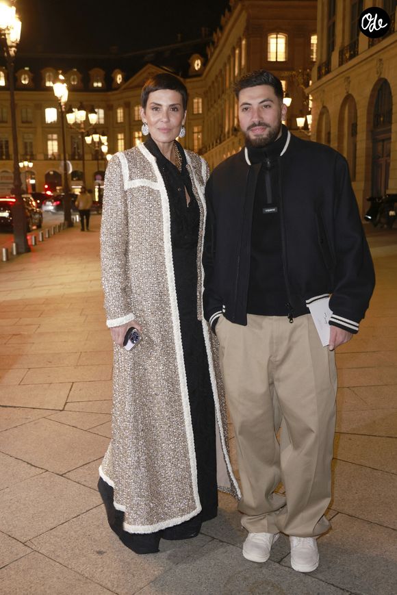 Cristina Córdula et son fils Enzo au défilé de mode Giambattista Valli Haute Couture printemps/été 2024 à Paris le 22 janvier 2024. Crédit Christophe Aubert via Bestimage