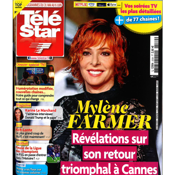 Téléstar du 31 mai 2025 avec Mylène Farmer ©Télé Star