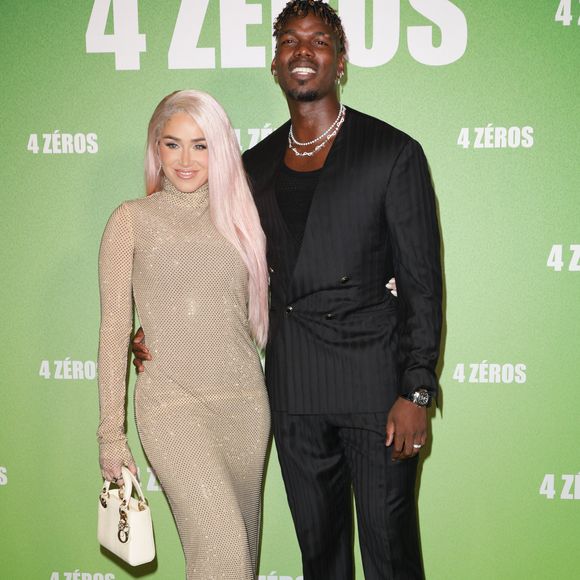Paul Pogba et sa femme Zulay - Avant-première du film "4 Zéros" au cinéma Pathé Palace à Paris le 15 octobre 2024. © Coadic Guirec/Bestimage