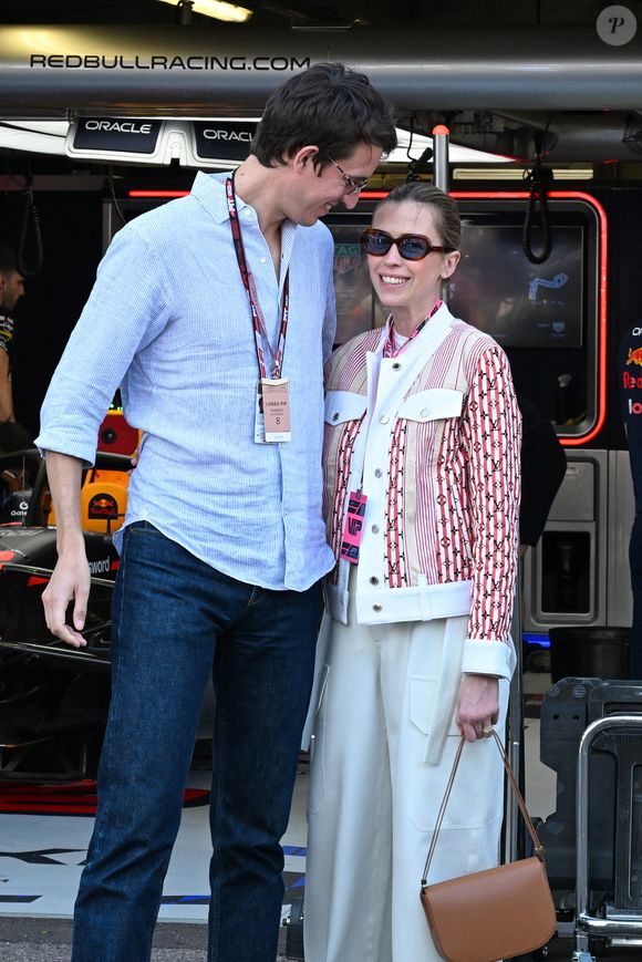 Alexandre Arnault et sa femme Geraldine Guyot  - Practice ahead of the F1 Grand Prix of Monaco at Circuit de Monaco on May 24, 2025 in Monte-Carlo, Monaco. © Lionel Urman / Bestimage