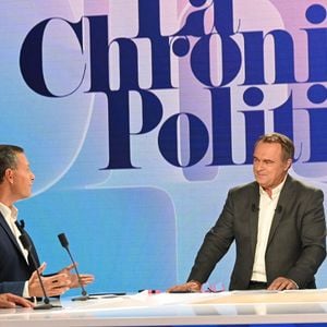 Bruce Toussaint, Marc-Olivier Fogiel, Christophe Delay et Adeline François - Conférence de rentrée 2022/2023 BFM TV à Paris le 6 septembre 2022. © Coadic Guirec/Bestimage