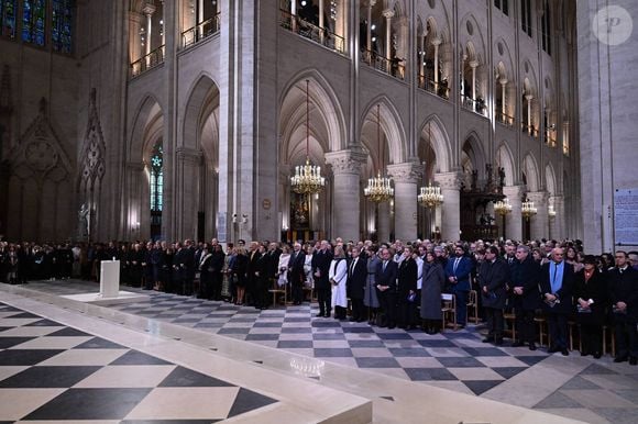 Les invités lors de la cérémonie de réouverture de la cathédrale Notre-Dame de Paris, le 7 décembre 2024. Joyau de l’art gothique, lieu de culte et de culture, symbole universel de la France et de son histoire, la cathédrale de Notre-Dame de Paris rouvre ses portes les 7 et 8 décembre, cinq ans après le terrible incendie qui l’avait ravagée le 15 avril 2019. © Eric Tschaen/Pool/Bestimage