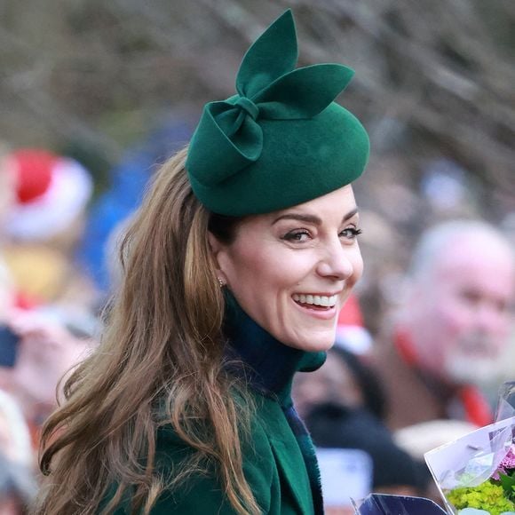 Catherine (Kate) Middleton, princesse de Galles - La famille royale britannique se rend à la messe de Noël à Sandringham le 25 décembre 2024.