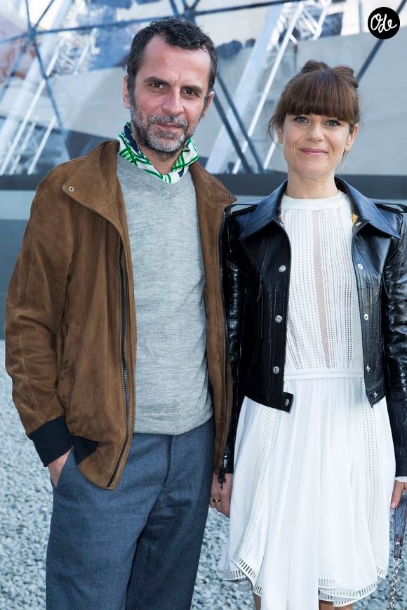 Marina Foïs et Eric Lartigau - People au défilé Louis Vuitton prêt-à-porter collection Automne-Hiver 2015-2016 à Paris, le 11 mars 2015. OLIVIER BORDE / BESTIMAGE