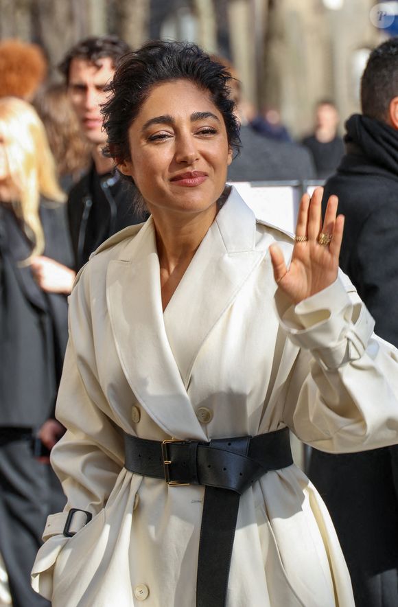 la comédienne est revenue sur les rumeurs dont elle a fait l'objet avec un homme politique.

Golshifteh Farahani aux arrivées au défilé Givenchy Mode Collection Prêt-à-Porter Automne/Hiver 2025-2026 lors de la Fashion Week de Paris (PFW) à l'hôtel de Camaran, in Paris, France, le 7 mars 2025. © Denis Guignebourg/Bestimage